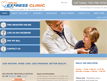 Tablet Screenshot of carolinaexpressclinic.com